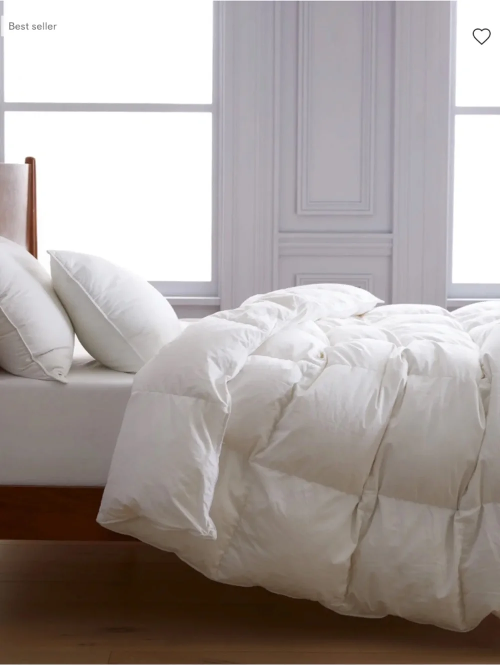 QUINCE Luxe Goose Down Duvet insert/Comforter, King/Cal King. Lightweight